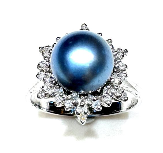 Ringe Sommer Dame Collezione Perle in Weißgold Perla PERLA GRIGIA DIA CT 0.25 H/SI - PERLA GRIGIA DIA CT 0.25 H/SI